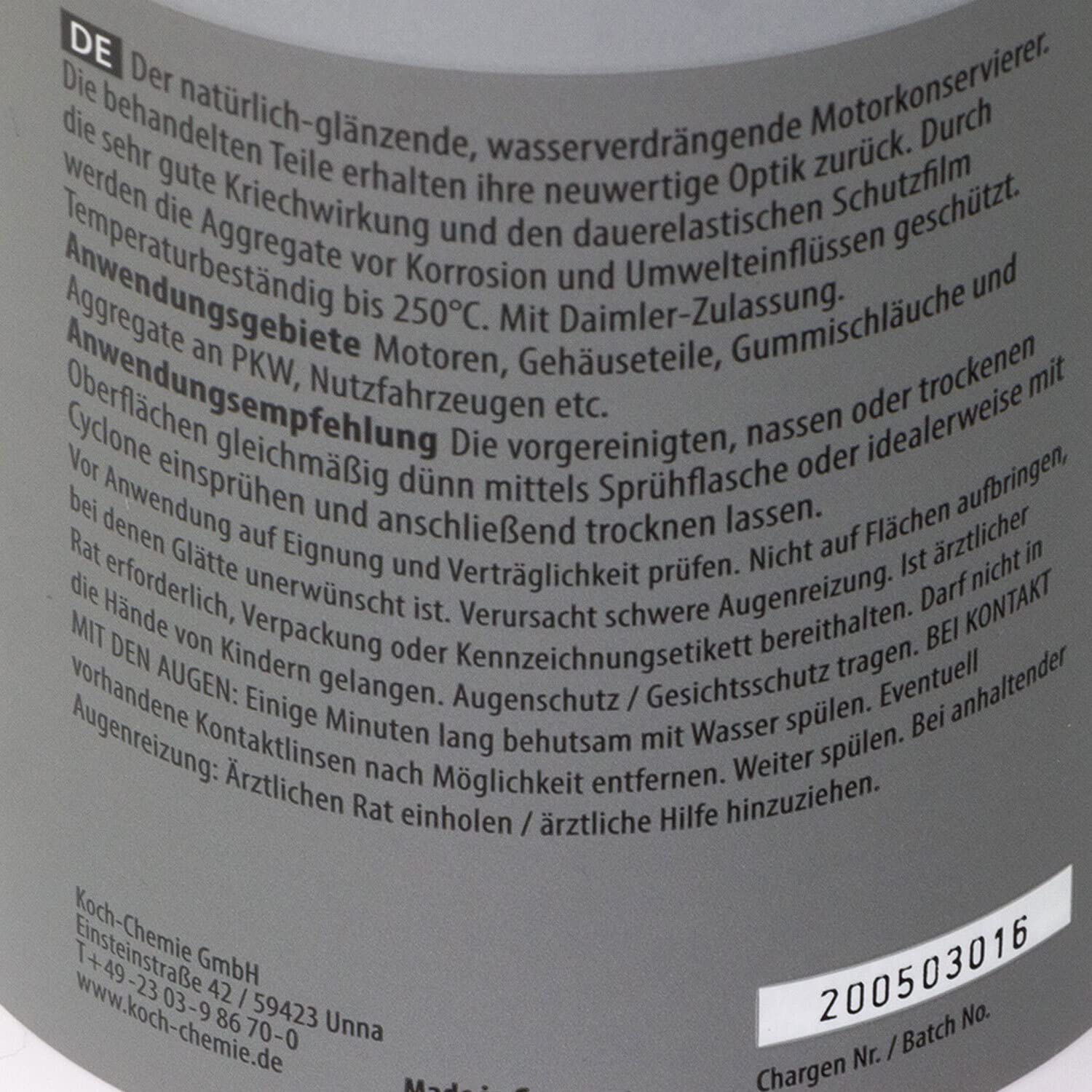 Konserwacja silnika Spezial Motorplast Koch Chemie 4 X 500 ml