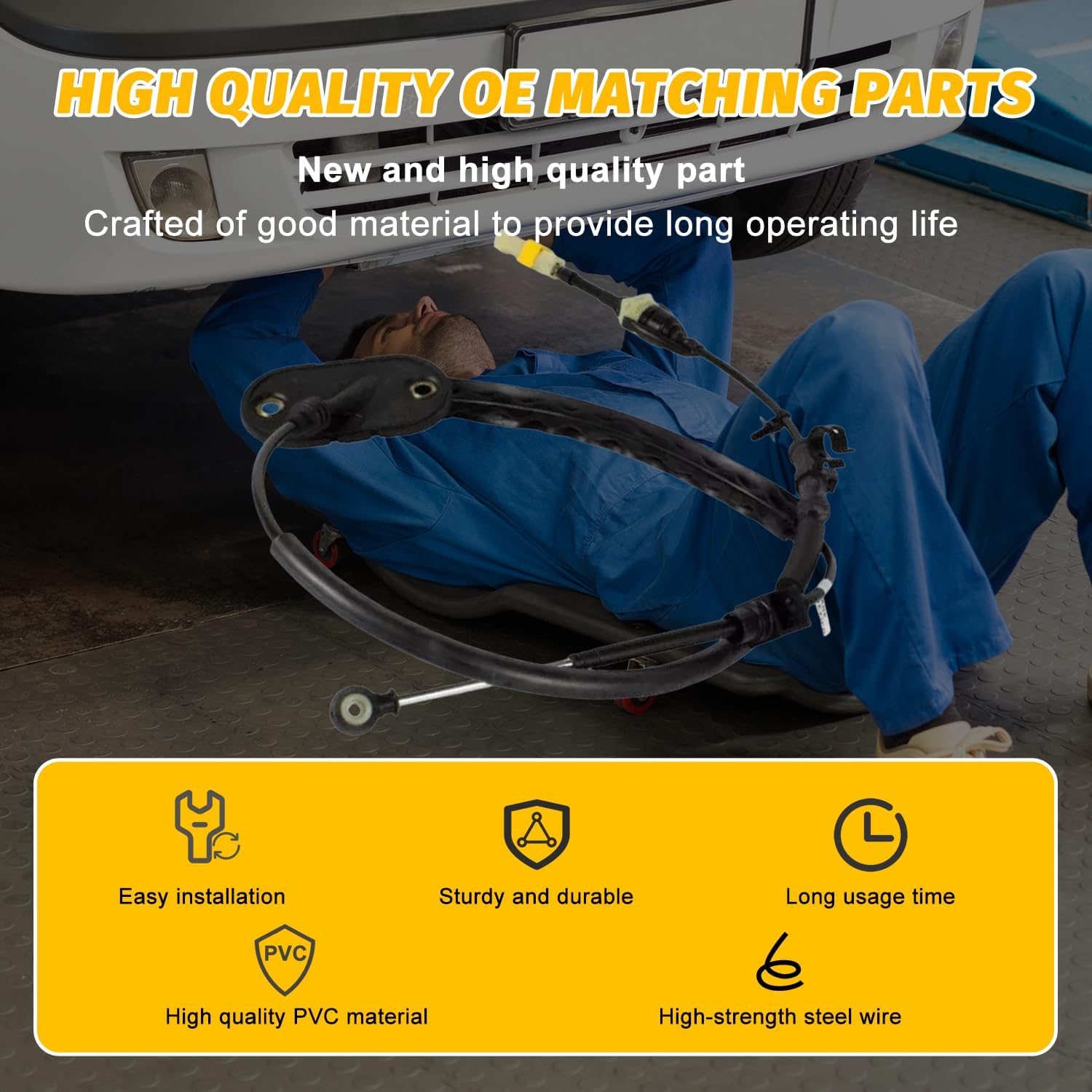 Automatic Transmission Shift Cable Compatible with Ford Escape Limited XLS XLT Sport Utility 4-Door 2008, Replaces 8L8Z-7E395-B 8L8P-7E395-AG Gear Shifter Cable