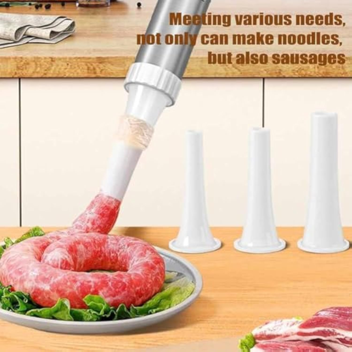 String Hopper Maker Electric, 2025 New Electric String Hopper Machine Idiyappam Maker, 5-in-1 Cordless Pasta Machine, Handheld Electric Pasta Maker (White)