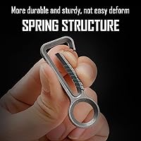 Vista 2 de KeyUnity Clip de llavero de mosquetón de titanio KD00 y llavero dividido KA20 para paquete de llavero