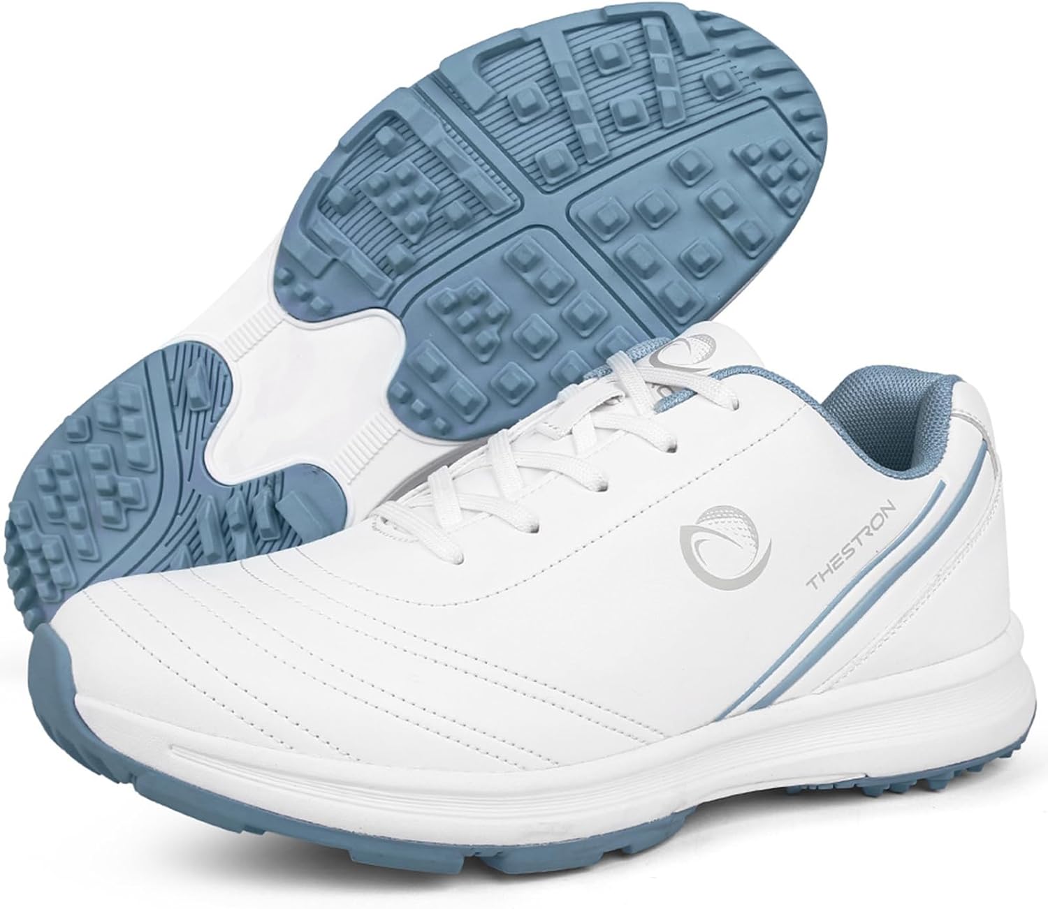Waterproof Golf Shoes Women's Spikeless Classic Non-Slip Golf Sneakers Lace-up Comfortable Professional