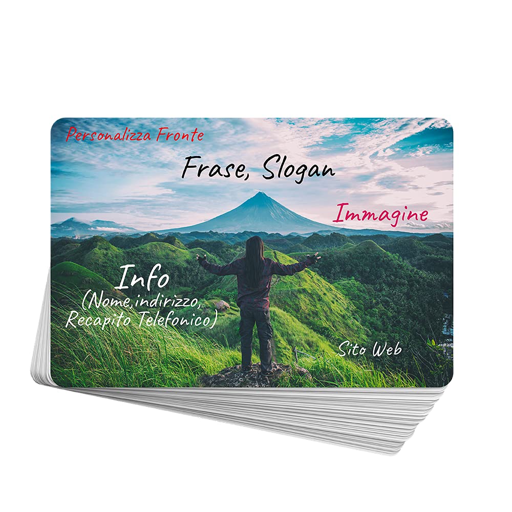 Card in PVC Personalizzate Fronte e Retro con Logo e Testo (100)