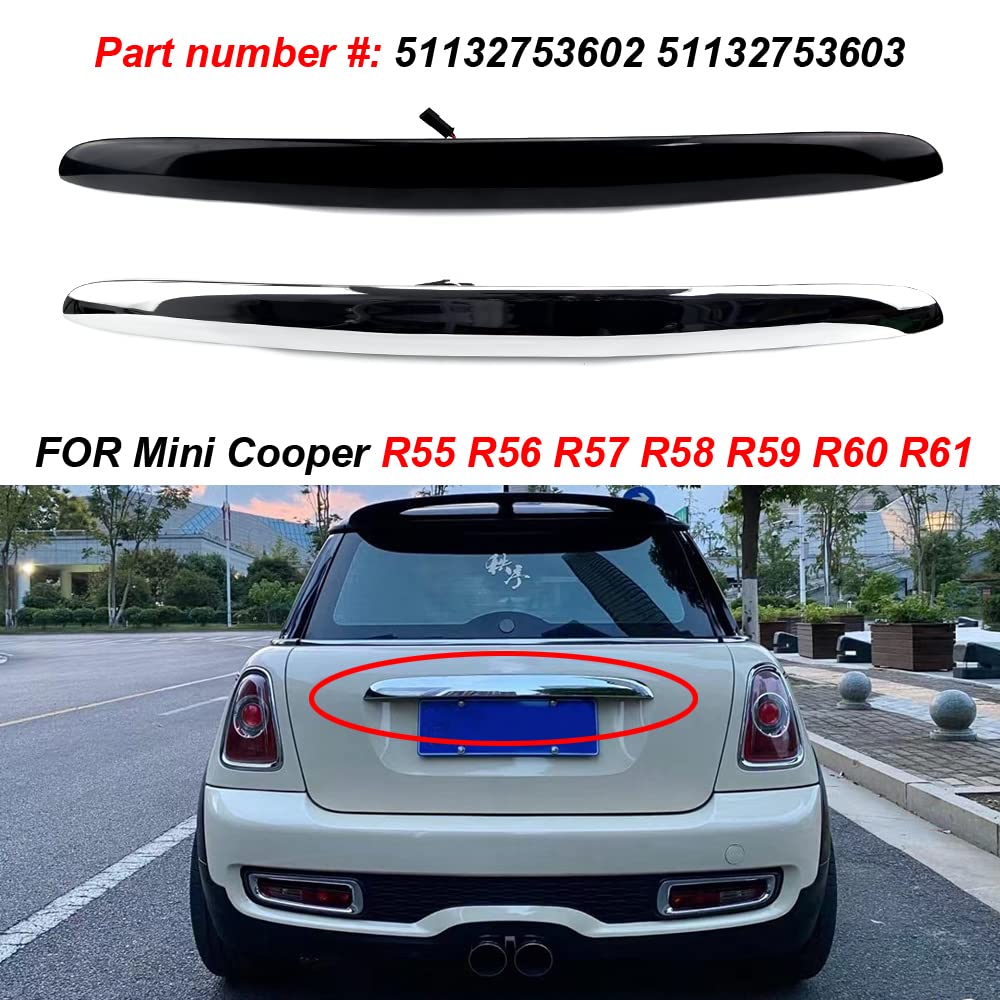 Interruttore porta posteriore cromato compatibile con Mini Cooper R55 R56 R57 R58 R59 R60 R61 (Argento)