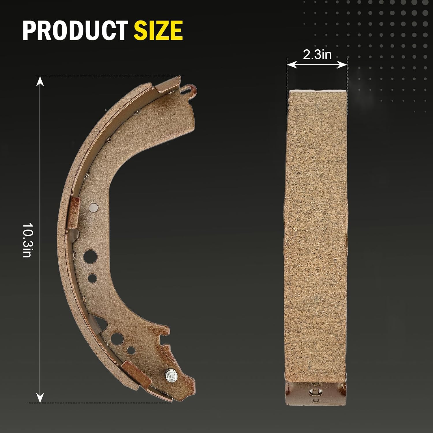17589B Rear Parking Brake Shoes Set Compatible with TOYOTA Camry 4Runner Pickup T100 Tacoma Tundra 1987-2011 - Replaces BS589 B589 S589 589PG Z589