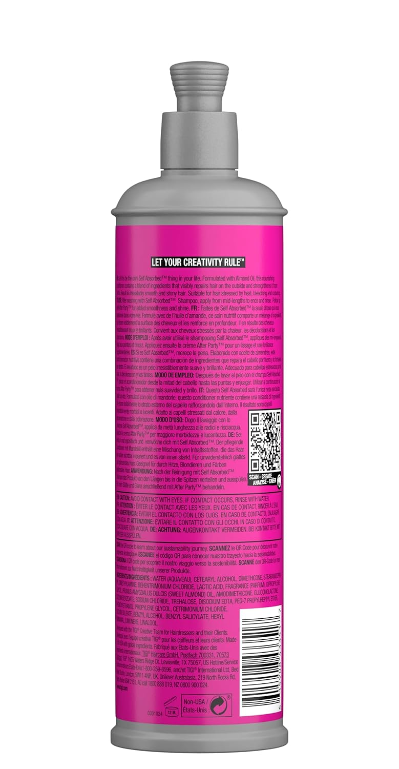 TIGI Conditioner For Dry Hair Self Absorbed Nourishing Hair Care to Visibly Repair and Strengthen It From Within 13.53 oz