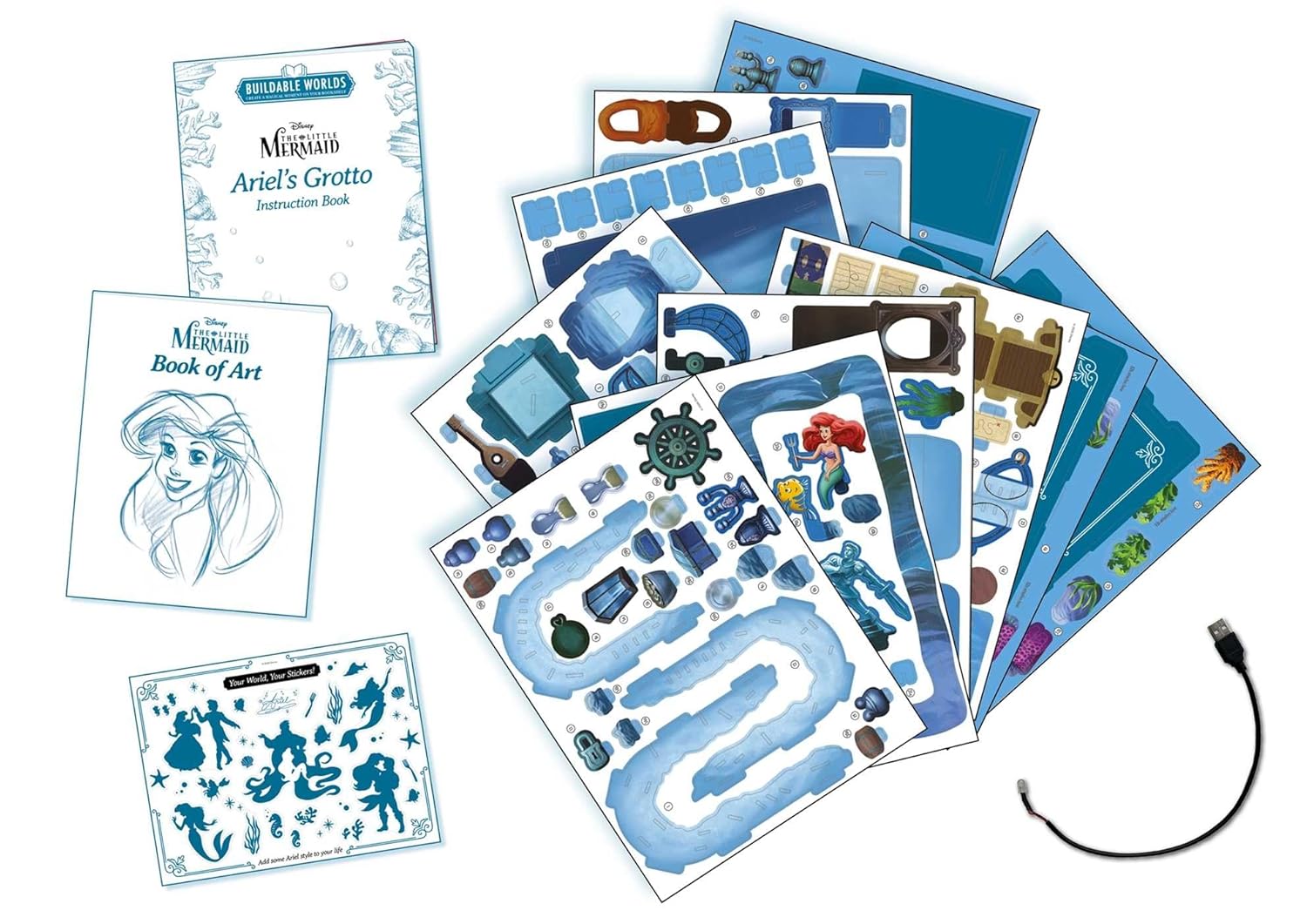 Disney The Little Mermaid: Ariel's Grotto: Buildable Worlds - A Book Lover's Book Nook      Paperback – August 4, 2026