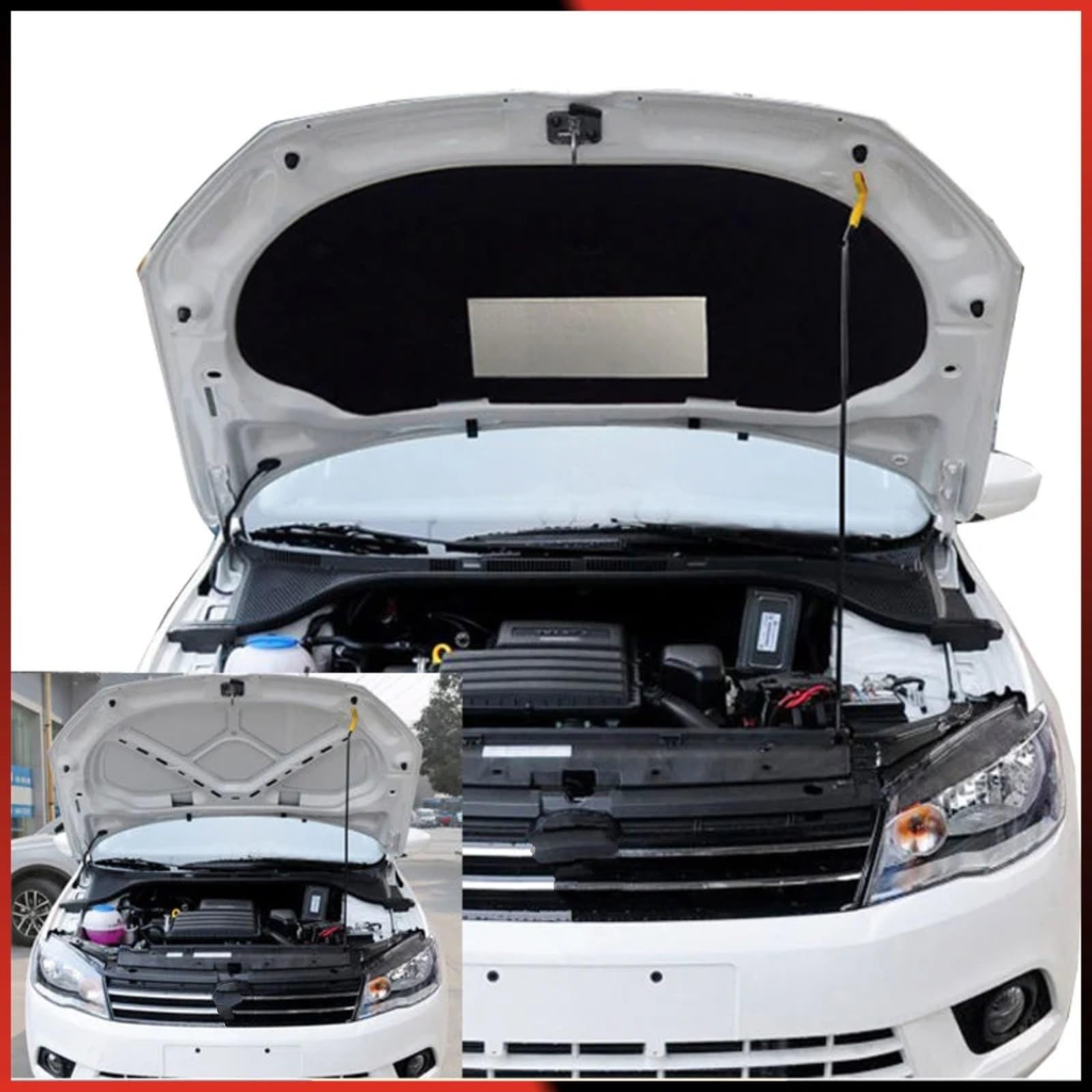 Compatibile con per Jetta 2013 2014 2015 2016 Isolamento Motore in Cotone Tappetino Fonoassorbente Termico in Schiuma Isolamento Termico Cofano Motore appetino Isolante Termico per Auto
