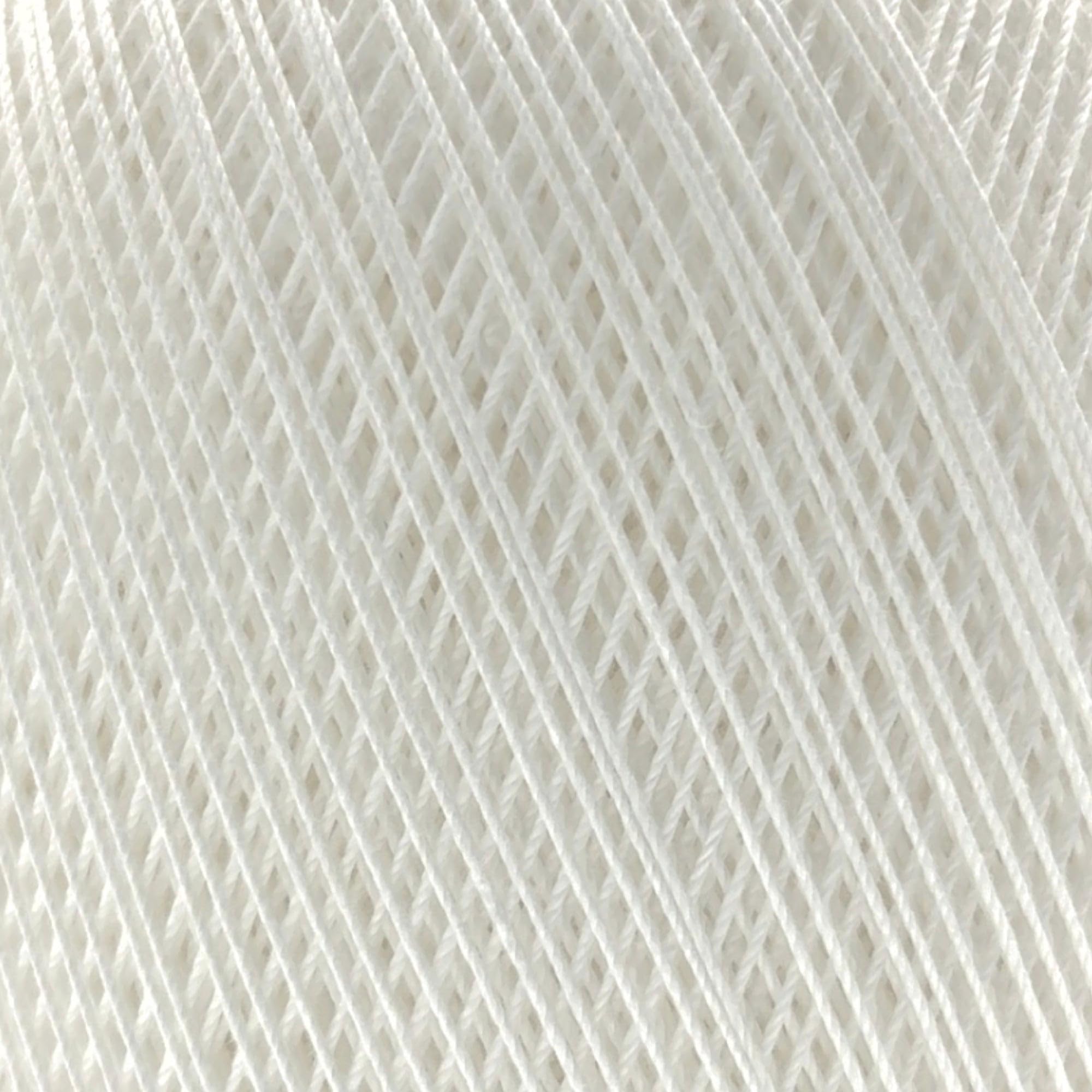 Sensy Crochet Thread Classic Size 10, 100% Mercerized Giza Cotton, 617 Yards, Gauge 0 Lace (White)