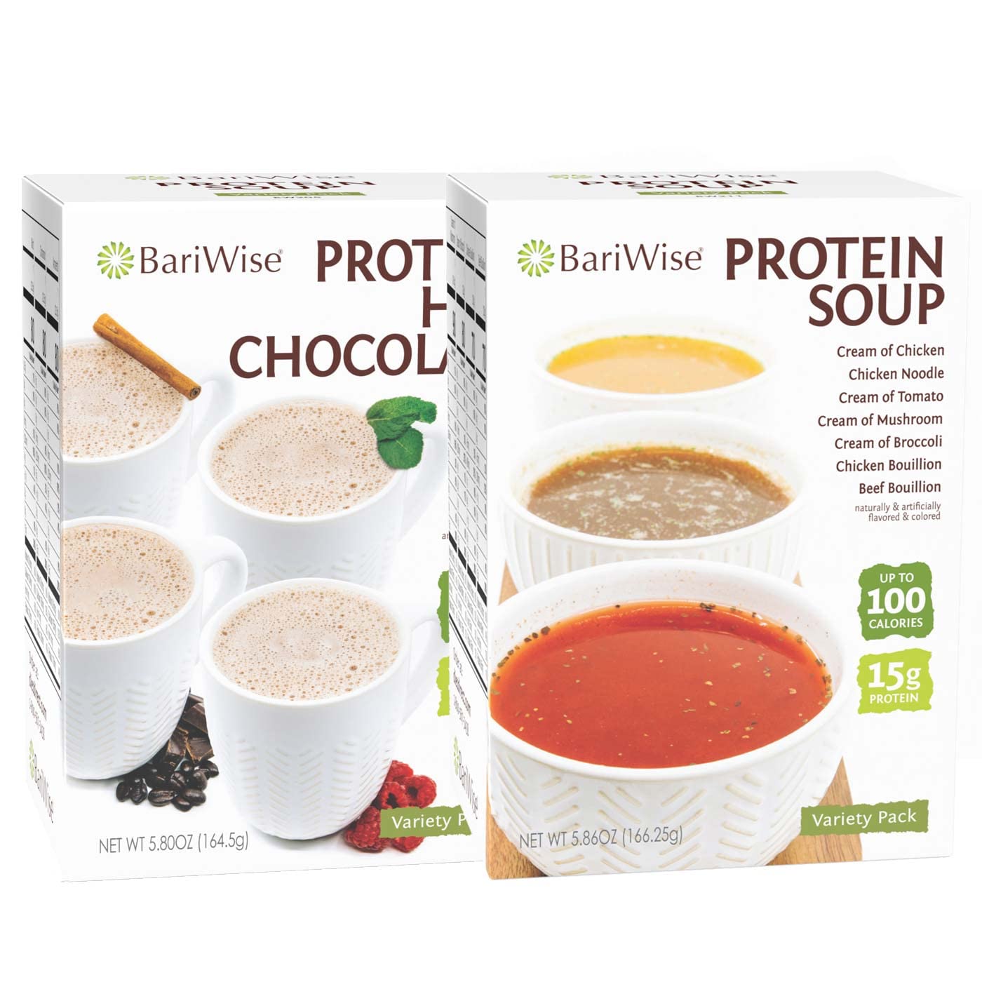 Bariwise Protein Hot Chocolate & Protein Soup Bundle Grocery & Gourmet Food
