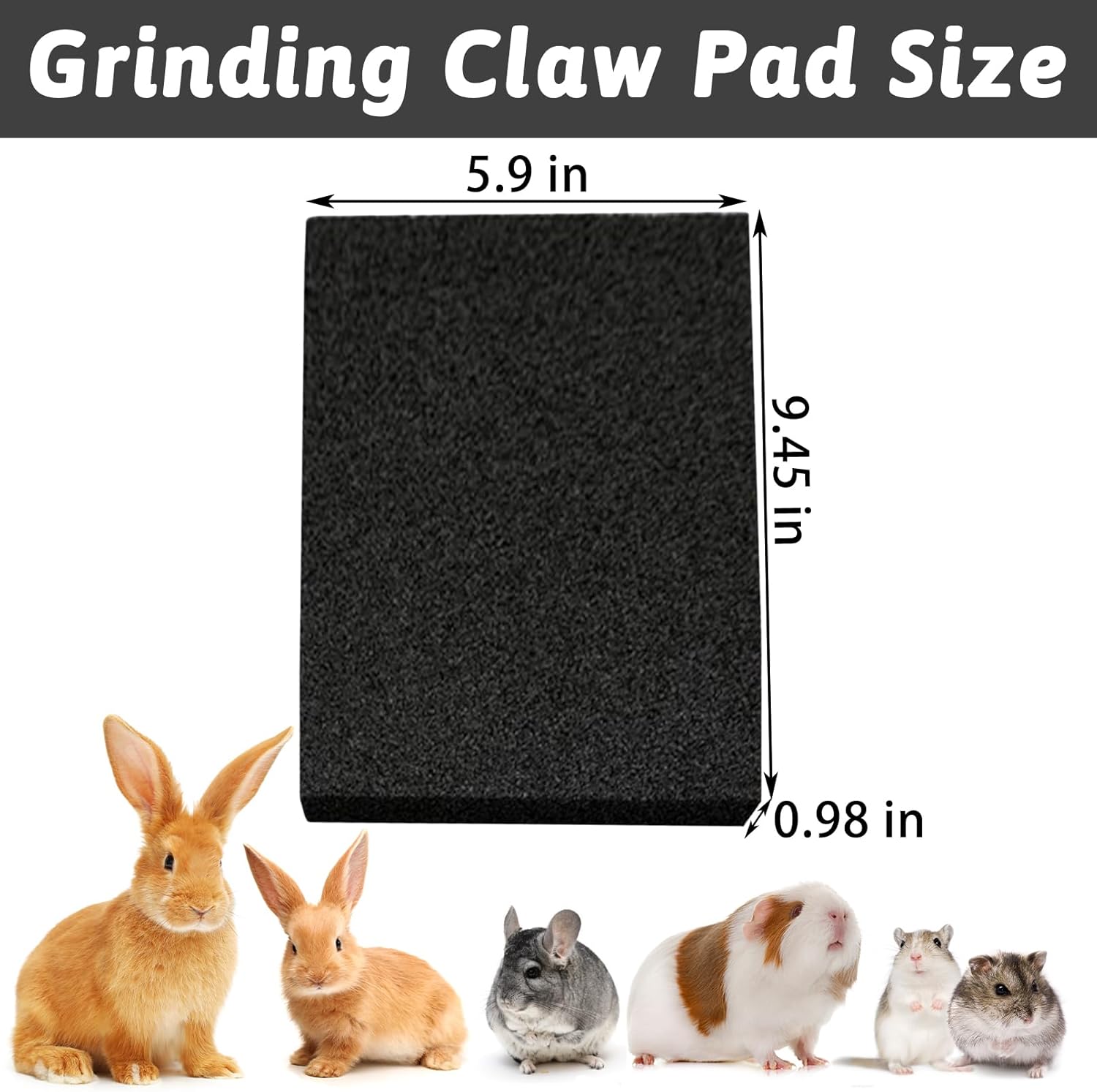 Hamiledyi Rabbit Scratch Foot Pads – 4 Pcs Small Animal Lava Grinding Teeth Stone for Bunny, Hamster, Guinea Pig, Rat, Gerbil, Chinchilla & Hedgehog