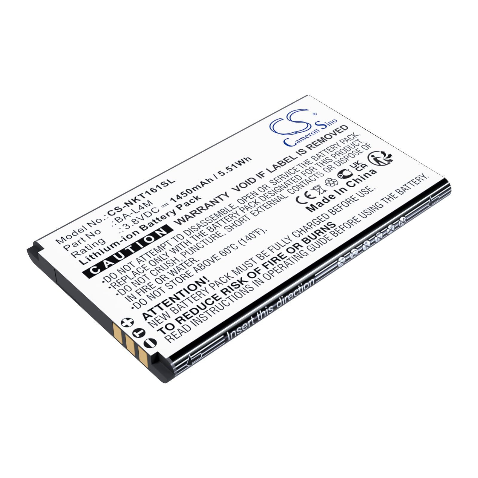 TECHTEK Bateria 1450mAh kompatybilny z [Nokia] 215 (2024), 220 4G, 225, 235 4G, 3210 TA-1617 zastępuje BA-L4M