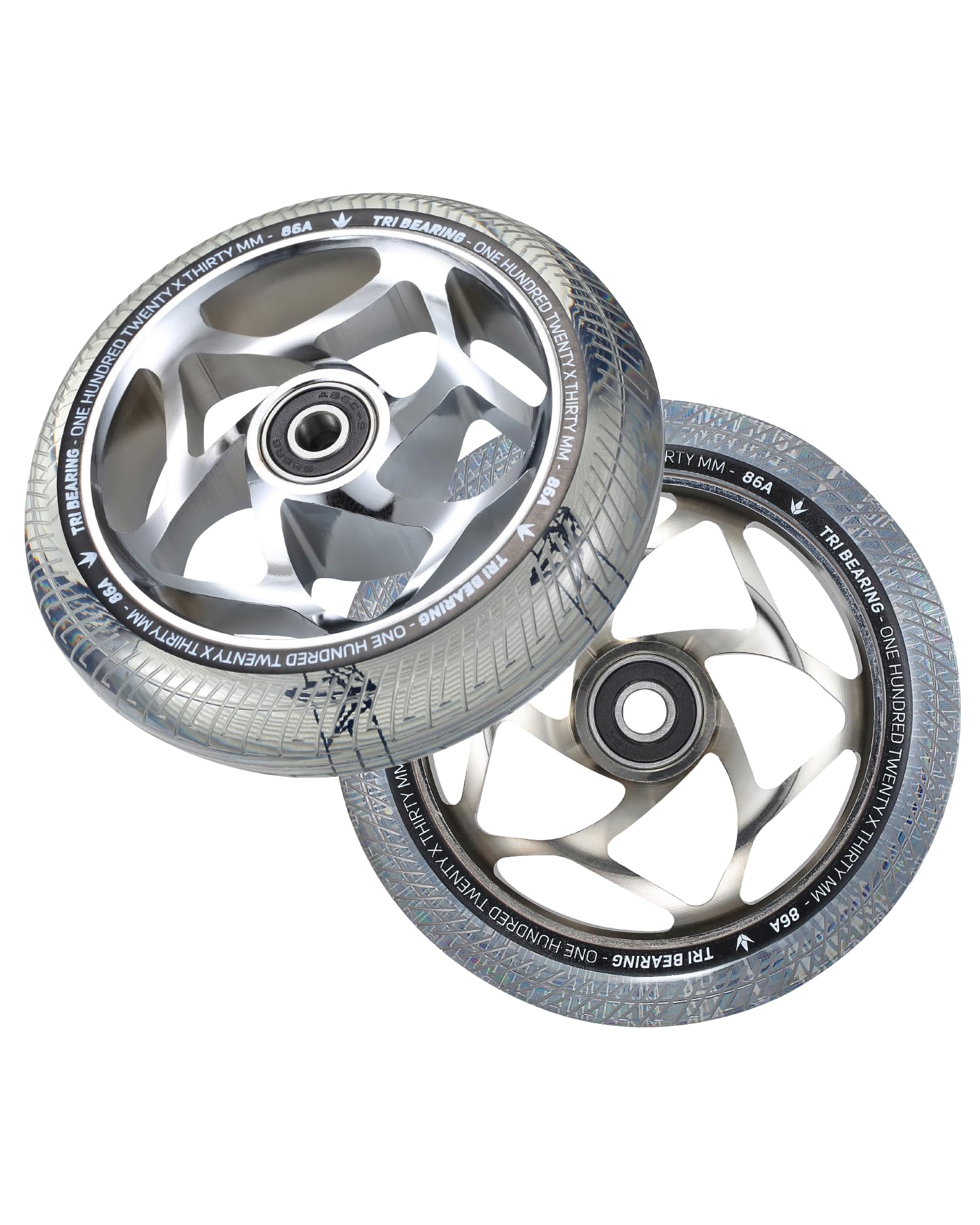 Amazon.com: Envy Scooters TRI Bearing Wheels Pair - 120mm x 30mm 
