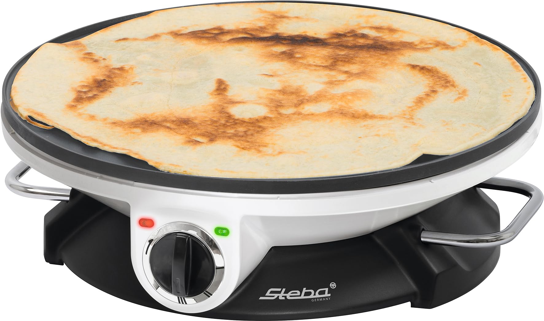 Steba CR 32 Crêpes-Maker, 32 cm Durchmesser | Antihaftbeschichtete Alu-Druckgussplatte, 1200 Watt, Für original französische Crêpes, Modernes Design