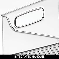 Vista 4 de iDesign - Contenedor de almacenamiento apilable con asas para despensa o refrigerador, transparente, fabricado en EE. UU