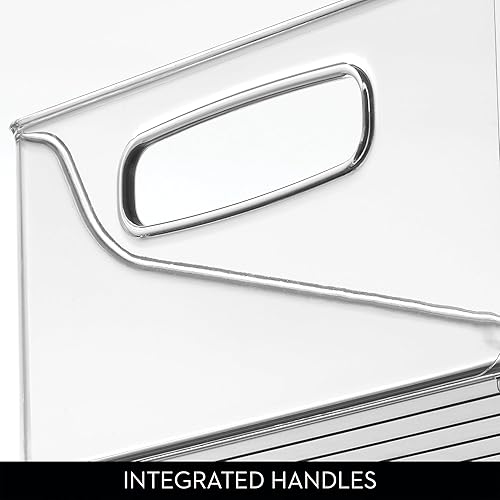 Miniatura 5 de iDesign - Contenedor de almacenamiento apilable con asas para despensa o refrigerador, transparente, fabricado en EE. UU