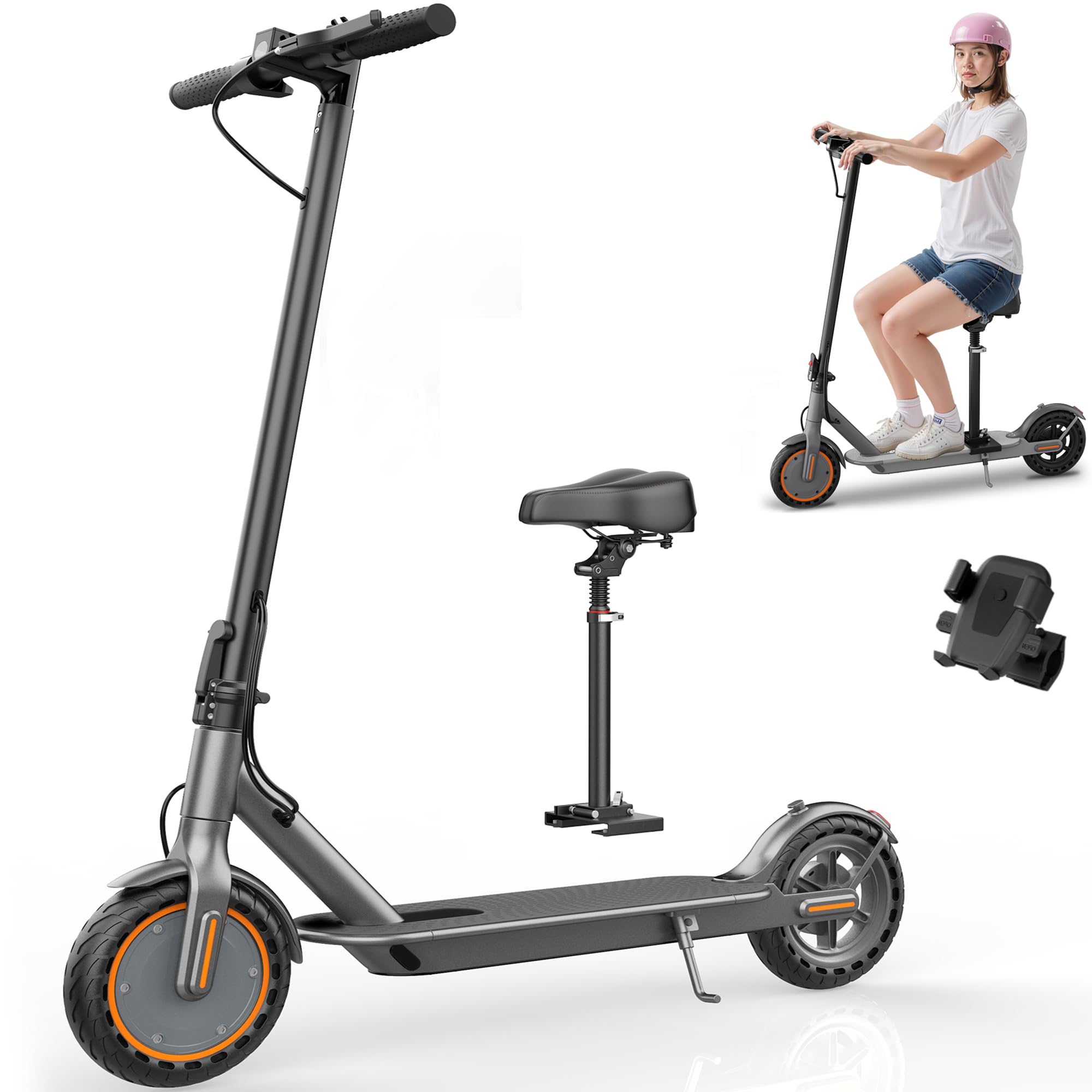 Electric Scooter Folding E Scooterfor Adults with Seat Option 500W 350W Motor 8 5 10 Tires Dual Suspension
