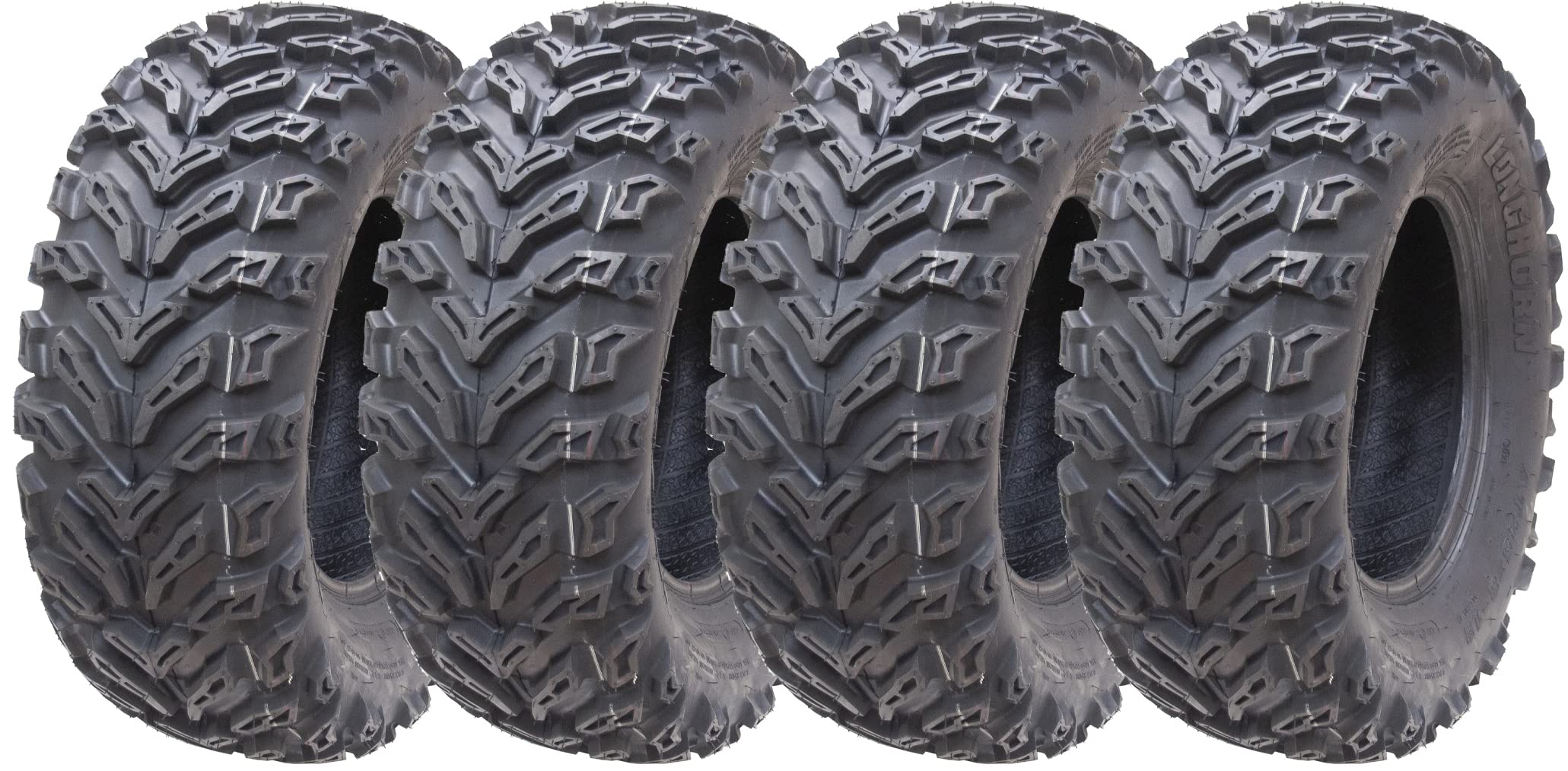 Parnells - 4 Sätze Schlauchlose Atv-Reifen, 25 x 8,00-12 - 6 Lagen Wanda P3103, Durchmesser 638 mm, 198 mm Breite, 155 kg - E-Geprüft, Straßenzulassung