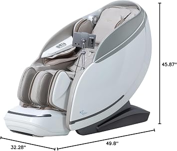 Alfine 4Dx3D Dual Mechanism Massage Chair-Full Body Deep Yoga Stretch Zero Gravity Recliner with Auto Footrest, 20 Modes, 56 SL Track, AI Voice Control, Calf Kneading, Program Customization & Recall