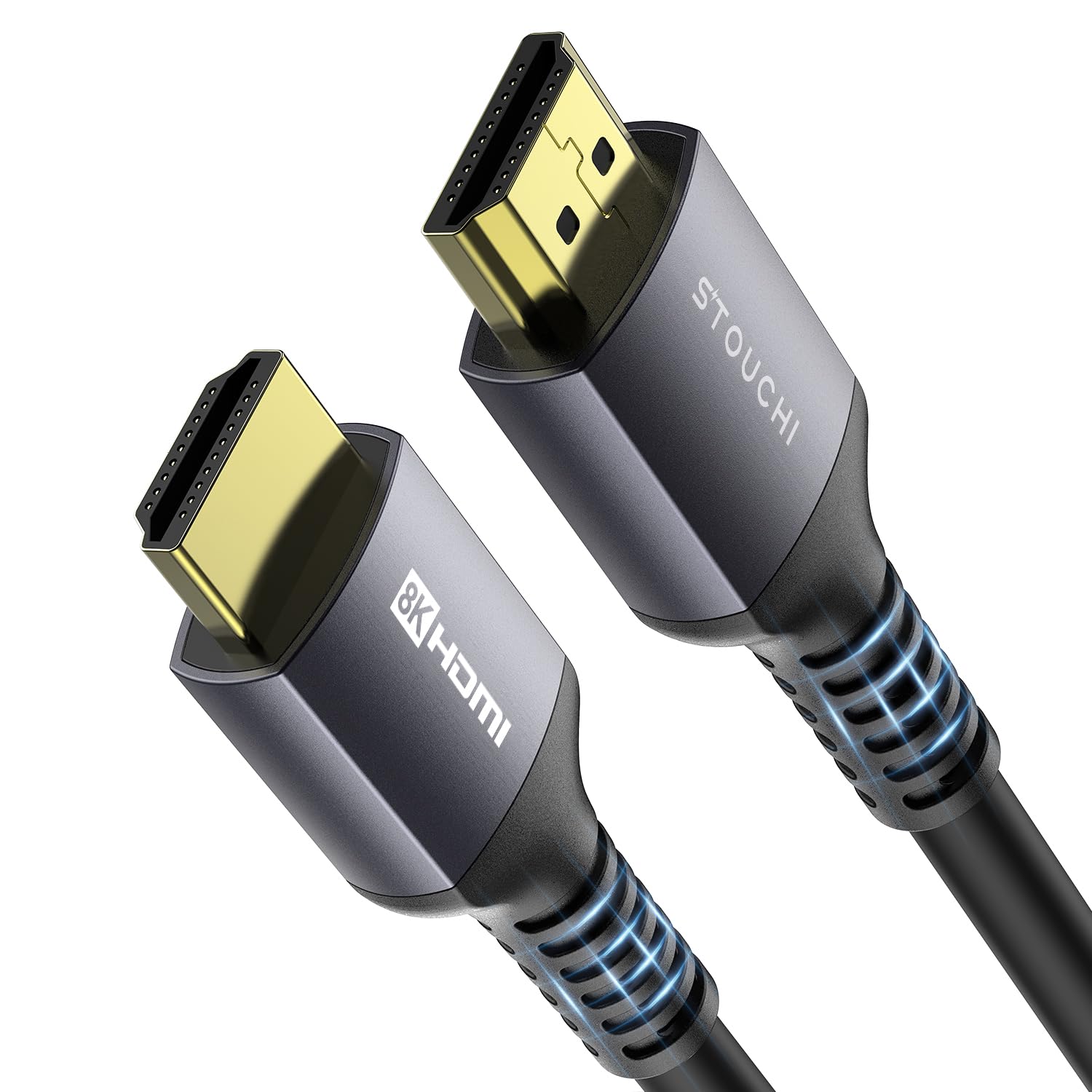 Stouchi 8K HDMI Cable 15FT/5M 48Gbps Ultra High Speed Extra Long HDMI® Cord CL3 in-Wall Rated, 4K@120Hz 8K@60Hz eARC DTS:X HDCP 2.2&2.3 HDR10+