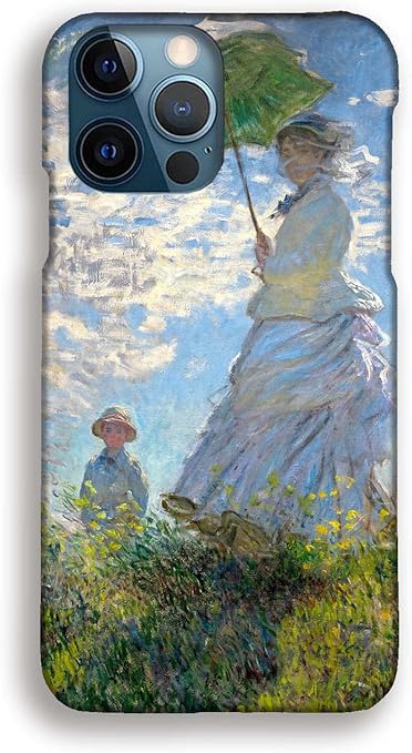 Amazon Co Jp 3d全面印刷 Iphone12 Iphone12 Pro スマホケース 世界の名画 モネ 印象派 Art 絵画 芸術 アート Iphone 散歩 日傘をさす女 家電 カメラ