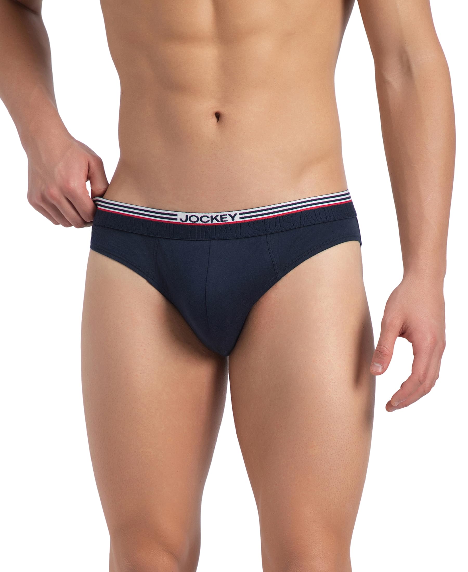 US49 Men's Super Combed Cotton Solid Brief with Ultrasoft Waistband