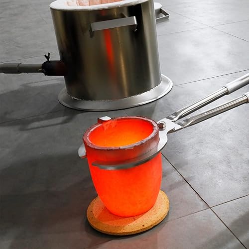 Miniatura 4 de GongYi #8 (22lbs-10kg) Crisol de grafito de arcilla para fundición de metales Refinación de oro, plata, cobre, latón, aluminio