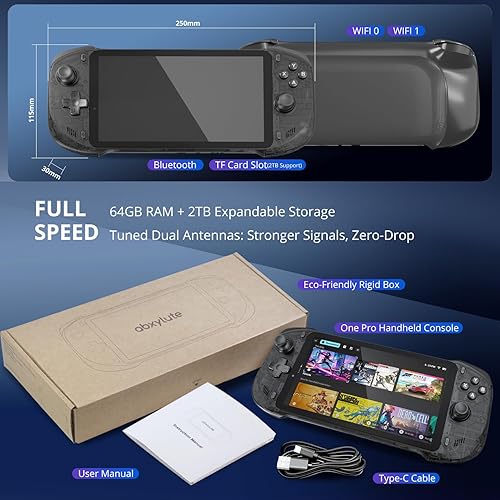 Miniatura 9 de OnePro Cloud Handheld Portable Remote Play Gaming Console, For Xbox Cloud Gaming, NVIDIA GeForce NOW, Playstation, PC, Long-Battery Life, 7" 1080P