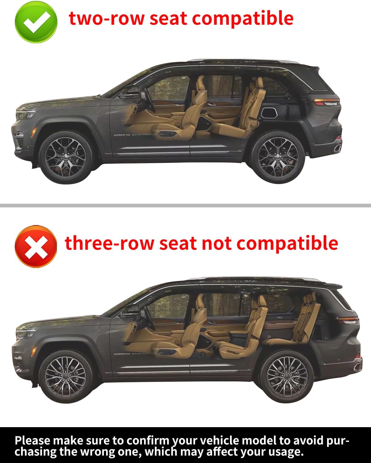 4 Pcs Deejecsun in-Channel Window Rain Guards Fit for Jeep Grand Cherokee 2-Row 2022-2025 (Not for L,Not for 3-Row) Extra Durable Window Deflectors Vent Visors Shades Visors Rain Guards -4 pcs