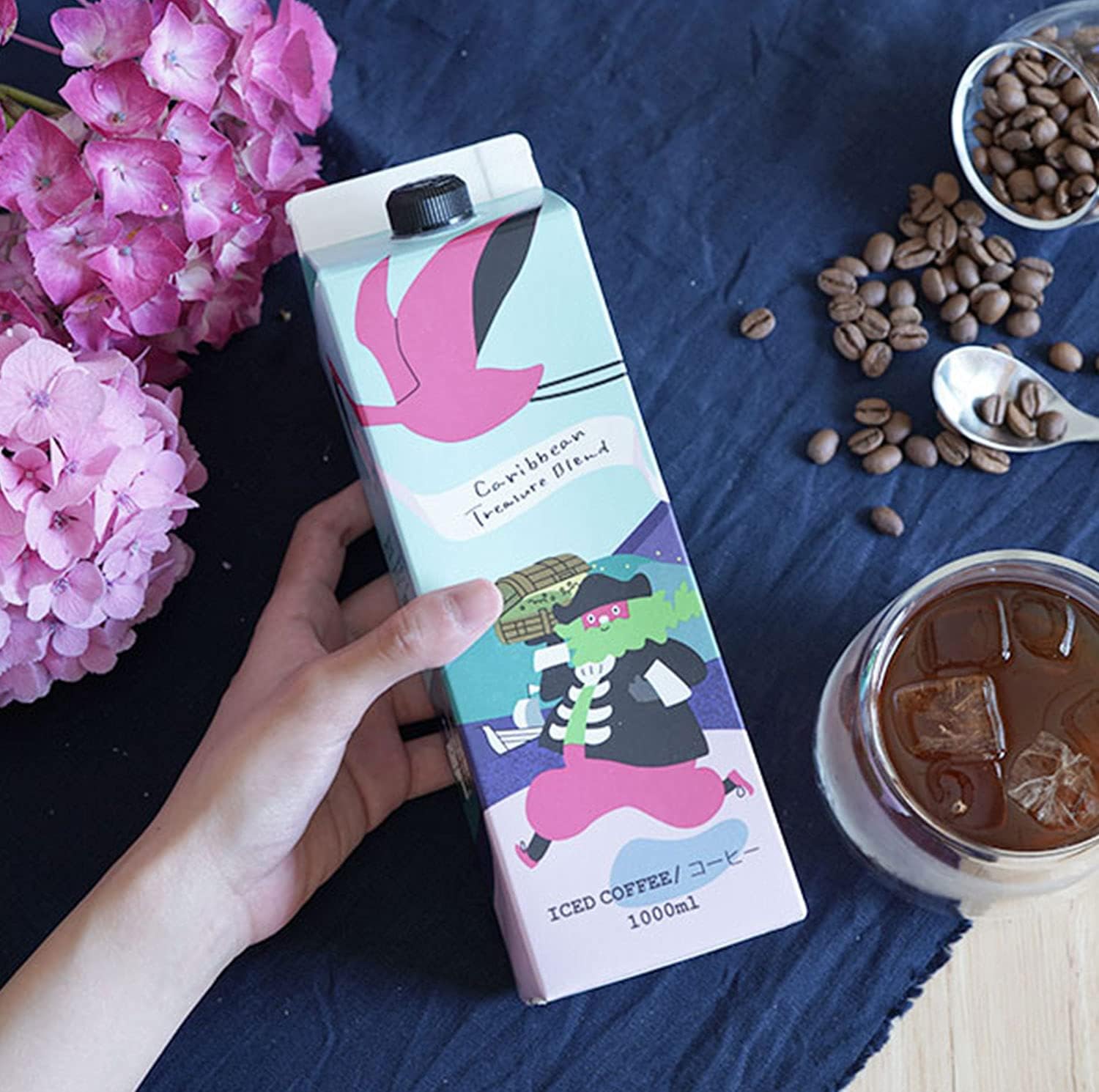 辻本珈琲 スペシャルティ アイスコーヒー 「 カリビアントレジャーブレンド 無糖 」 1000ml 紙パック リキッド　１本 (l)