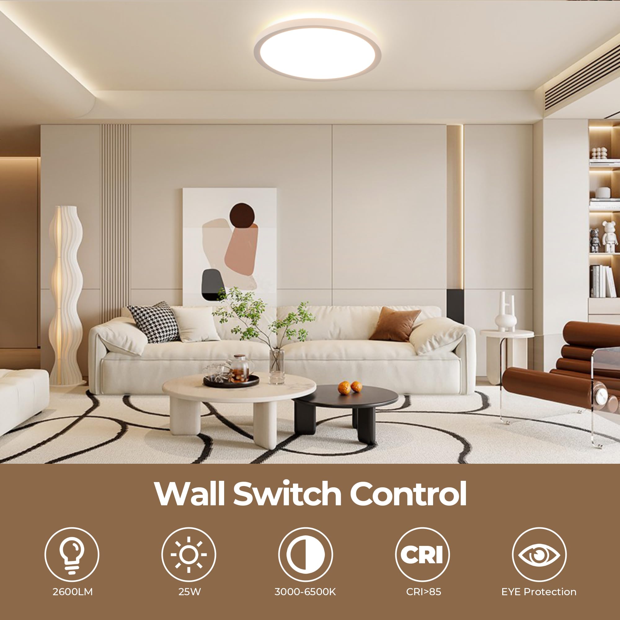 Led-plafondlamp, plat, 48 W, 4800 lm, 4000 K, neutraal wit, rond, IP44, voor woonkamer, keuken, slaapkamer, badkamer, kinderkamer, balkon, keuken, hal, kelder, ultradun, 50 cm Led-plafondlamp, plat, 48 W, 4800 lm, 4000 K, neutraal wit, rond, IP44, voor woonkamer, keuken, slaapkamer, badkamer, kinderkamer, balkon, keuken, hal, kelder, ultradun, 50 cm
