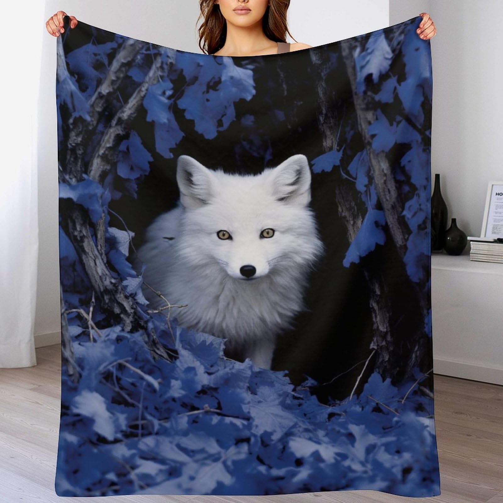 Manta de zorro de 130x180 cm para sofa cama y las cuatro estaciones