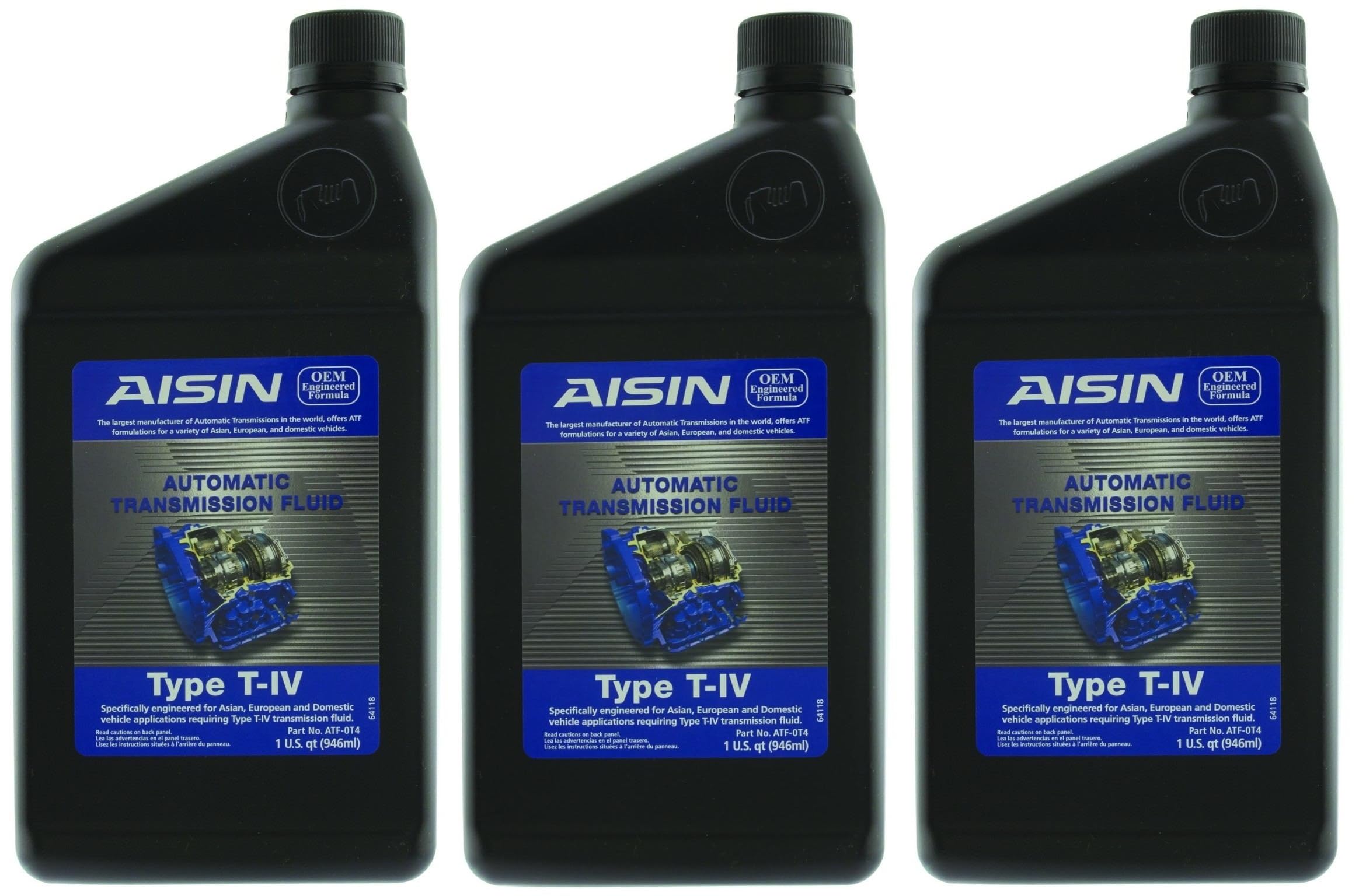 Set of 3 Automatic Transmission Fluids AISIN for Mini Cooper Toyota VW Volvo