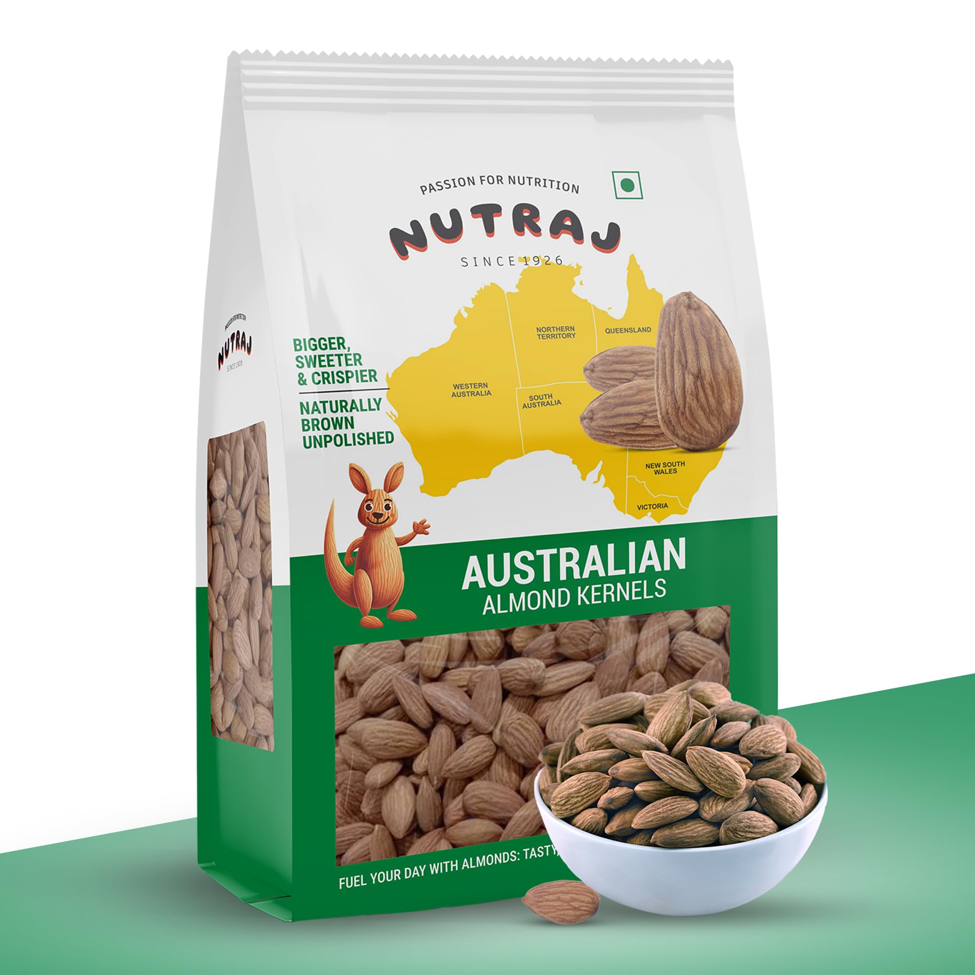 Nutraj Australian Almonds (Badam Giri) 1 kg Pouch - Whole | Dry Fruits and Nuts - Image 2 thumbnail
