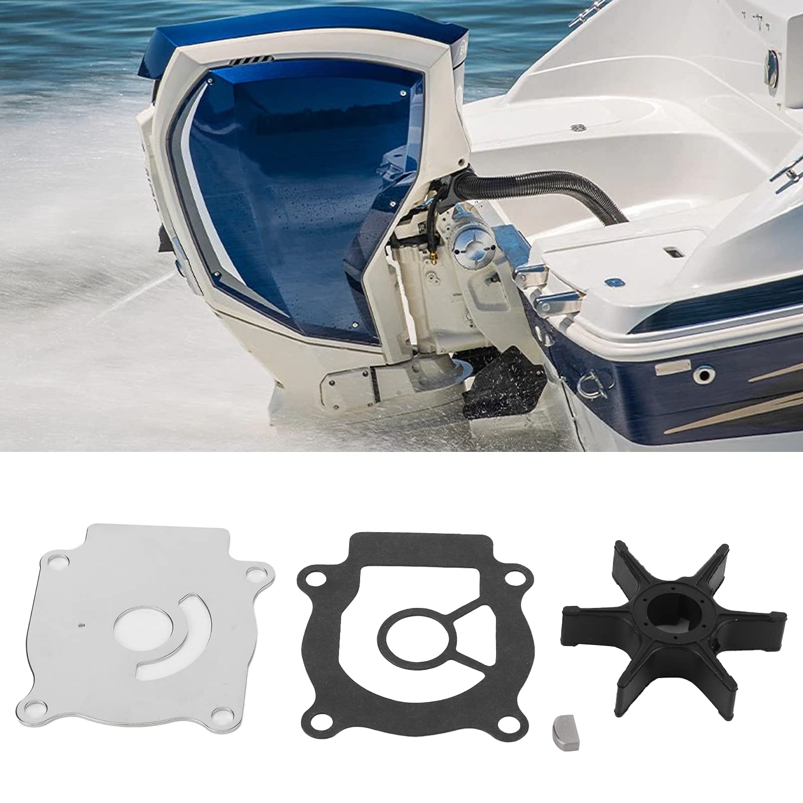 Kit de reparación del impulsor de la bomba de agua, Akozon Impulsor Full Power Plus Piezas de repuesto del motor fuera de borda Apto para Suzuki DT/DF 20/25/30/40/50 HP 17400‑96403