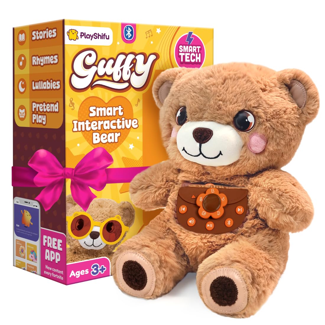 Lovabies Guffy by PlayShifu Interactive Plush Toy for Kids Aged 3–5