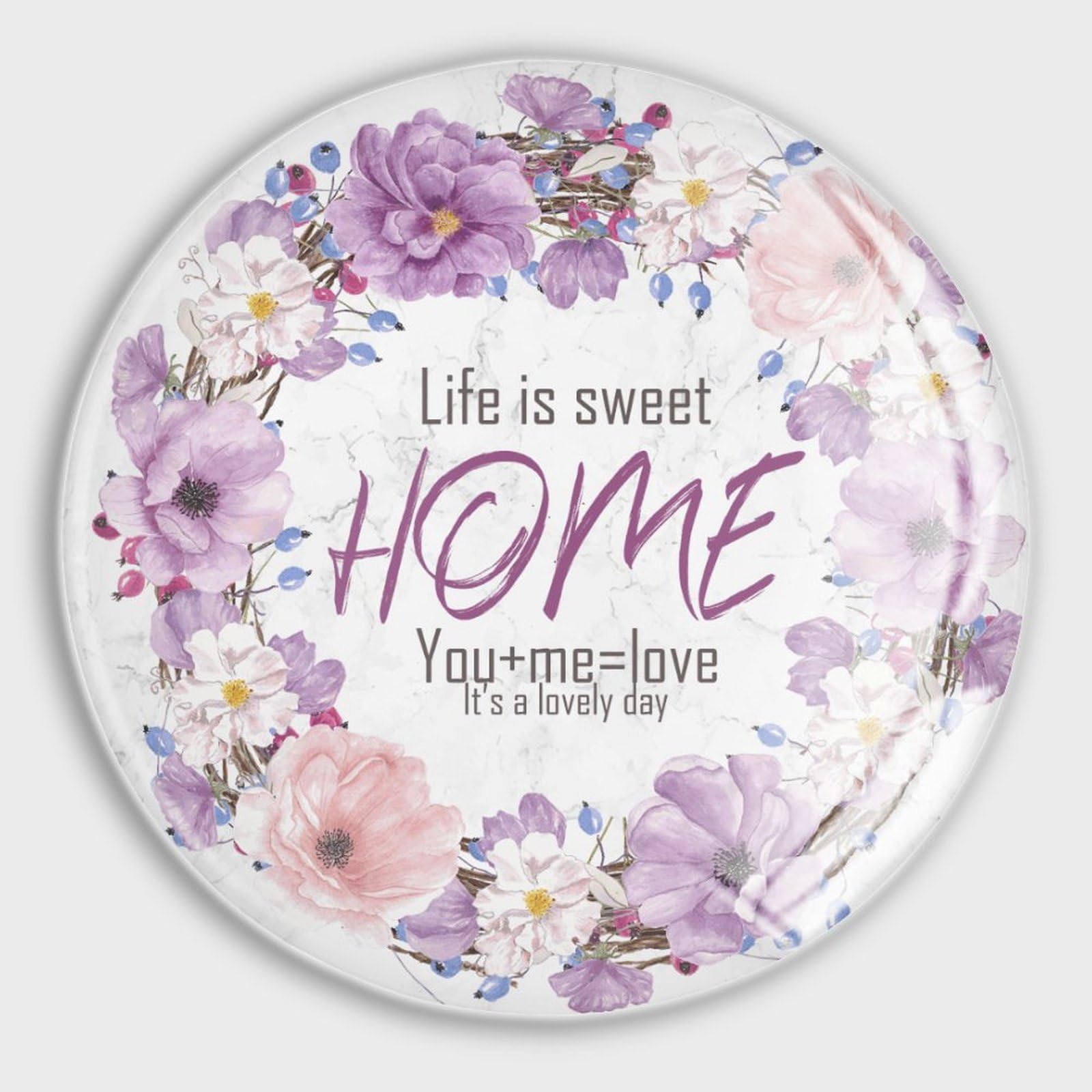 Aimants puissants en verre avec message de prière familiale pour une maison sereine et unie