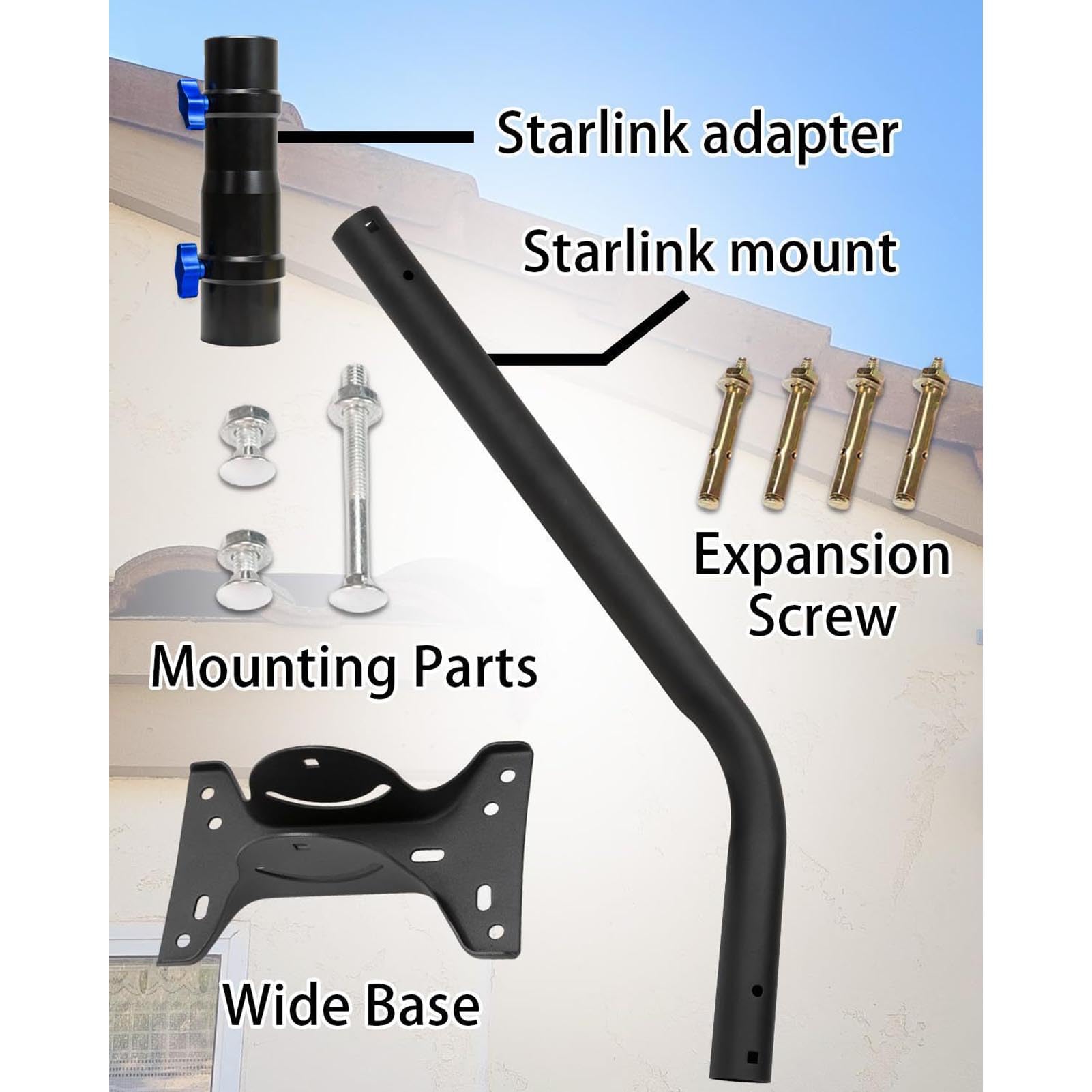Soporte starlin, Kit de montaje para plato estándar starlin ajustable, soporte de techo de pared de acero inoxidable para Kit de Internet starlin Satellite