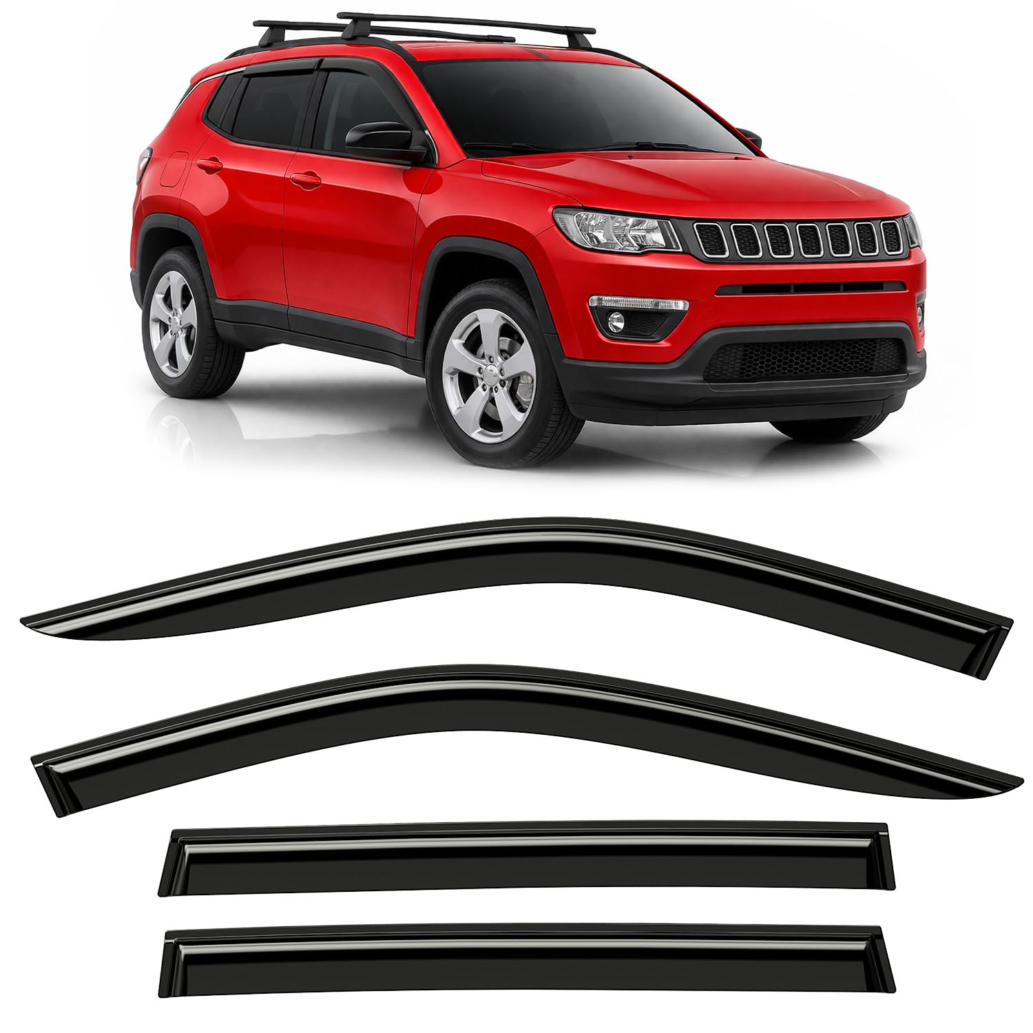 Voron Glass Windabweiser kompatibel mit Jeep Compass 16-26 - Klebe 4 St.