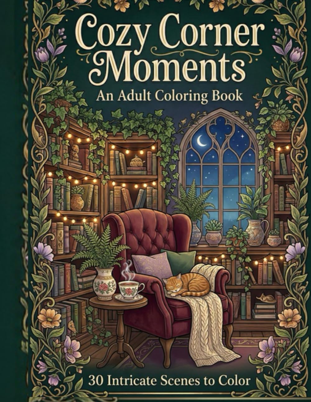 Cozy Corner Moments: A Kawaii Coloring Book for Adults & Teens | 30 Single-Sided Pages of Relaxing Cozy Scenes