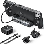 JSAUX 4K@120Hz Docking Station for Steam Deck/OLED/ROG Ally X/Legion Go (S)/MSI Claw, 6-in-1 Dock for Steam Deck with HDMI 2.0, Gigabit Ethernet, 3 USB A 3.0, 100W USB C Charging Port-HB0603S Upgraded