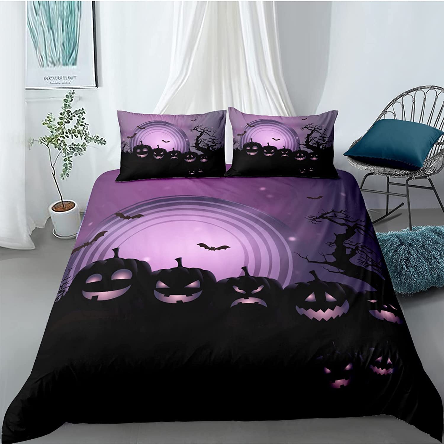 Housse de couette 220x240 violette pour réchauffer le lit des enfants et adultes tout l'hiver
