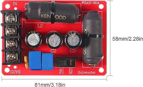 Miniatura 3 de 2 unids 200W Pure Bass Subwoofer Crossover Segundo Orden Crossover Distribuidor de Frecuencia Divisor Divisor de 2 vías Altavoz Audio Crossover