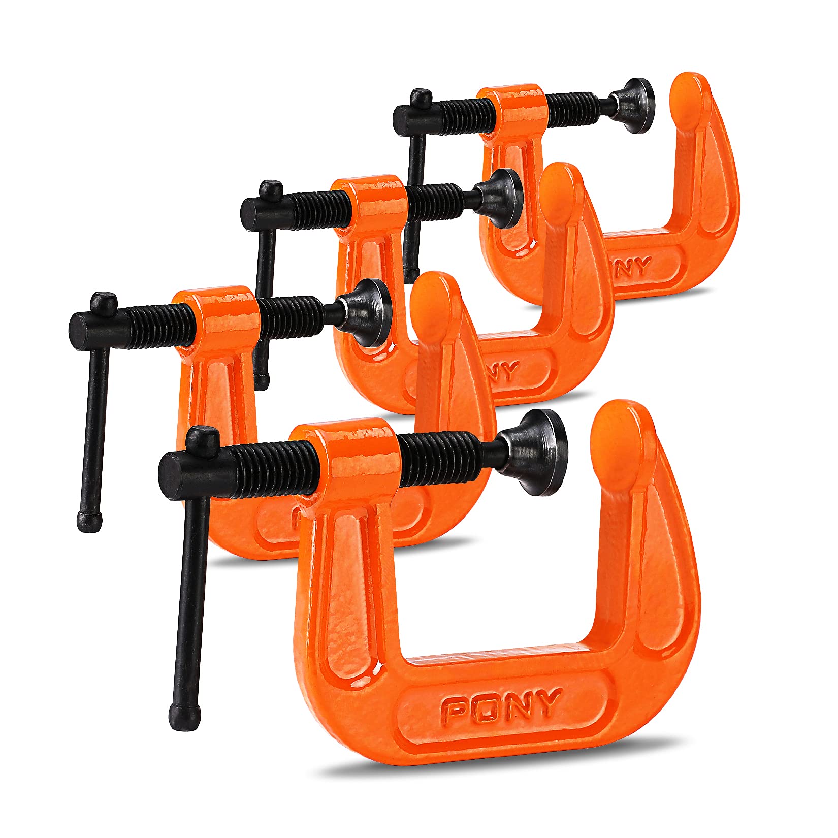 Amazon | PONY クランプ C型クランプ 鋼製 強力型 最大締付力227kg 