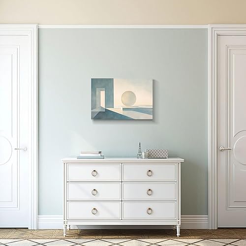 Miniatura 776 de Lienzo artístico para pared, pinturas de arte abstracto, fantasía azul, grafiti colorido sobre fondo blanco; decoración artística moderna para sala