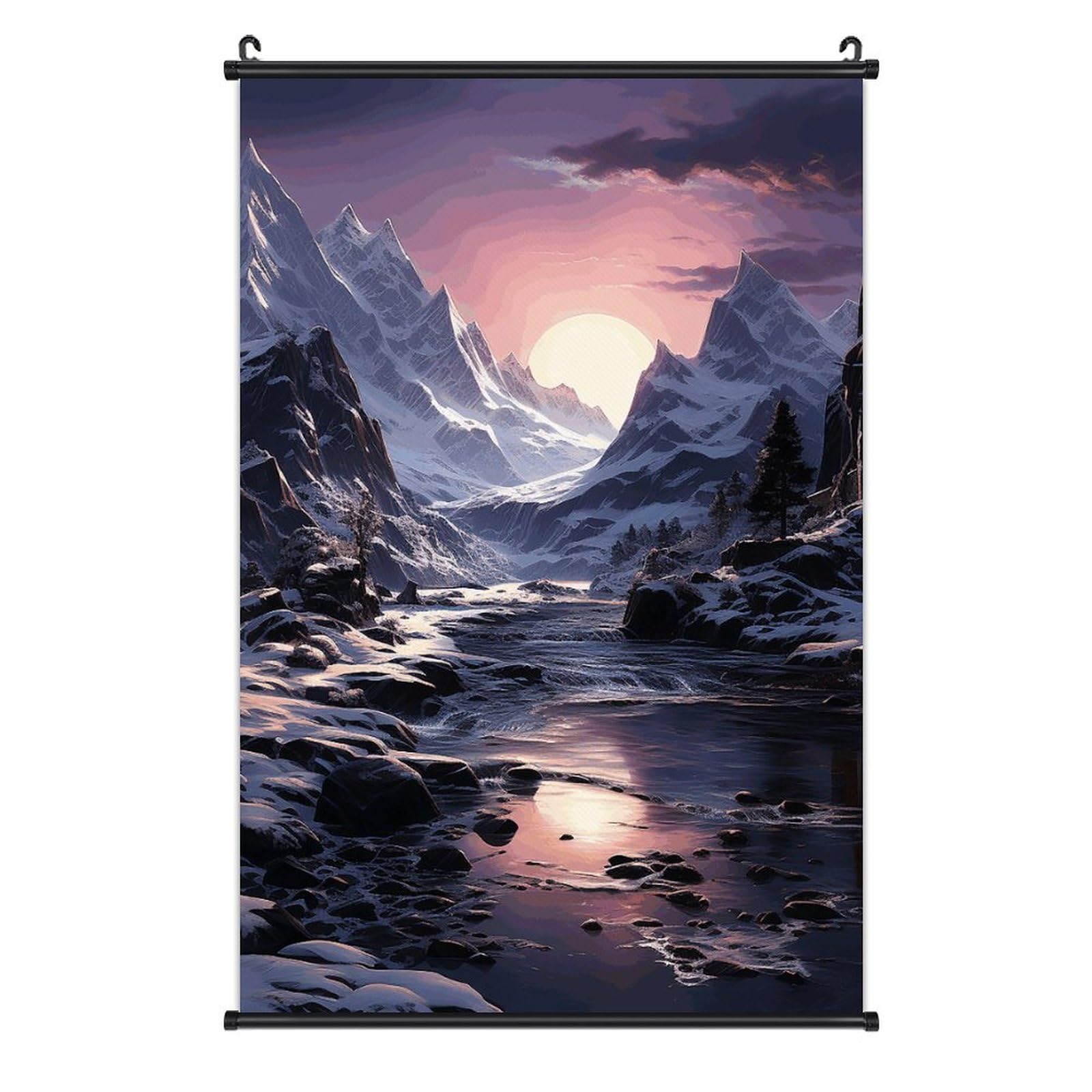 Póster decorativo de pared con lagos y montañas, pintura en lienzo POLESVBM 8