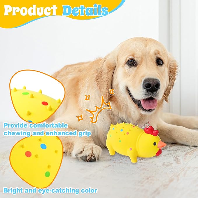 Juguete para Perro Squeaky Chicken Pig, Coyava, Mordible Sonoro miniatura 5