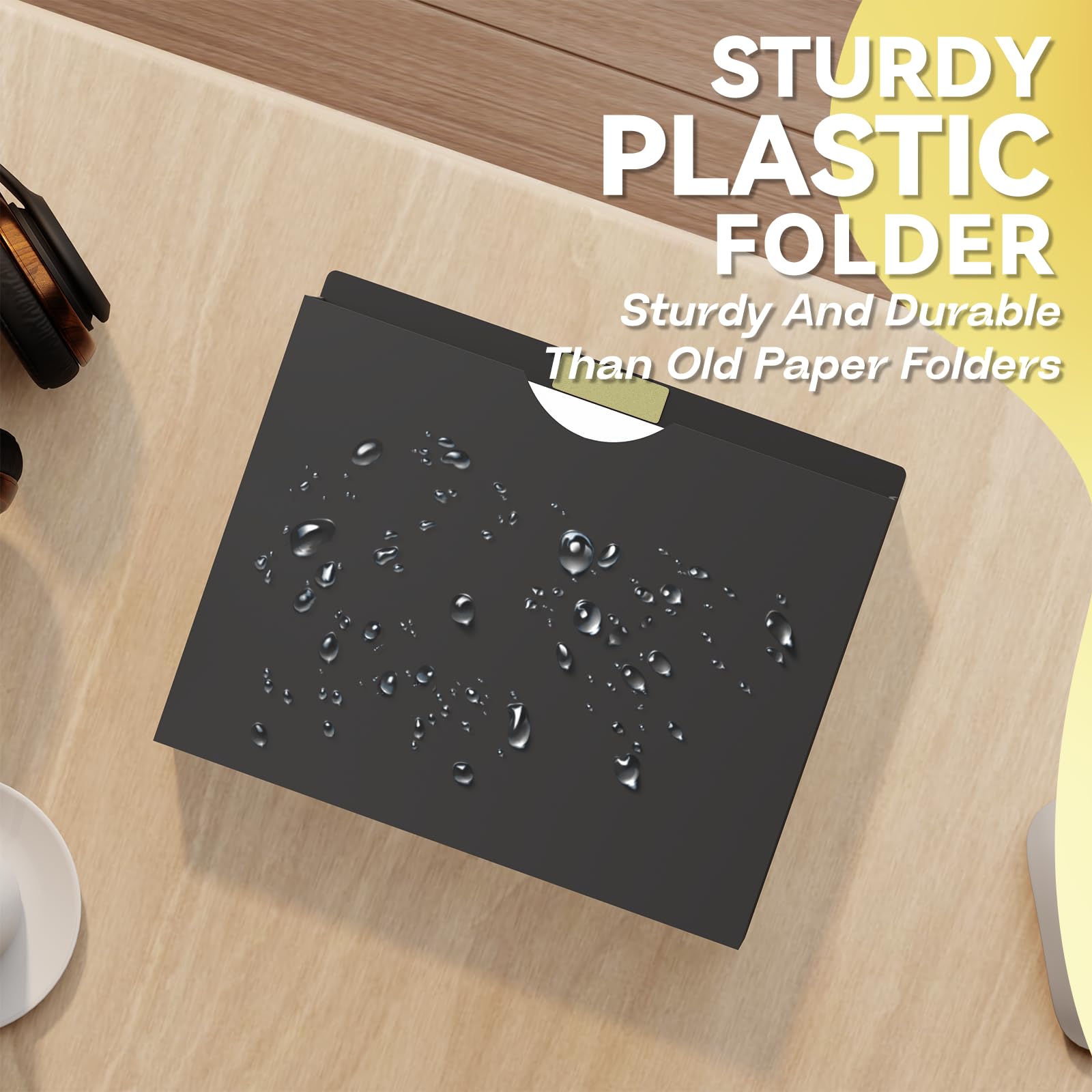 40 Pack File Jackets Expandable File Folders Letter Size Expansion Folders Reinforced Straight Cut Tab Extension Folders 2 Inch Expansion Pocket