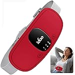 iDOO Wearable Heating Pad, FSA Eligible Item, Period Cramps Pain Relief Heating Pad with 3 Heat Levels and 3 Massage Modes, Wireless Heat Pad Cordles, Gifts for Girlfriend Mom Wife Women (Red)