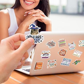 100PCS Motivational Stickers, Inspirational Words Sticker for Adults Teens, Vision Board Positive Affirmation Sticker, Water Bottle Laptop Journaling Reward Stickers for Teachers Students
