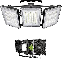 Vista 9 de STASUN 150W Luz de inundación LED de atardecer a amanecer, 15000 lm 6000 K Super brillante para exteriores, IP66 Impermeable, Ángulo amplio, Luz